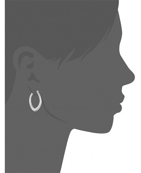 Nine West Silver-Tone Hoop Earrings: Jewelry
