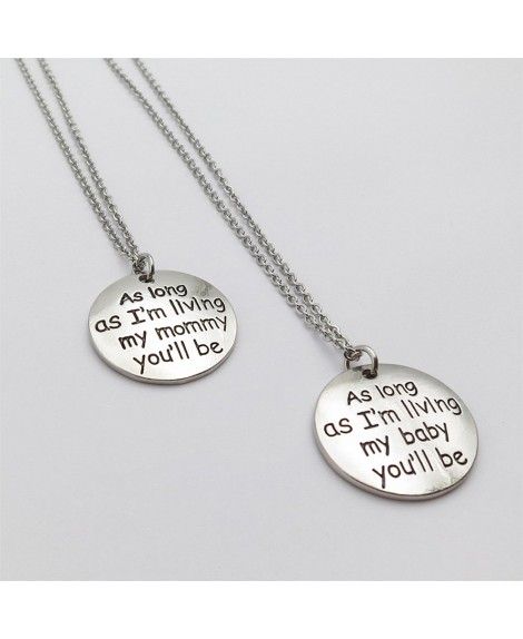 Mother Daughter Necklace Set of Two Quote Necklace 18 inch Stainless ...