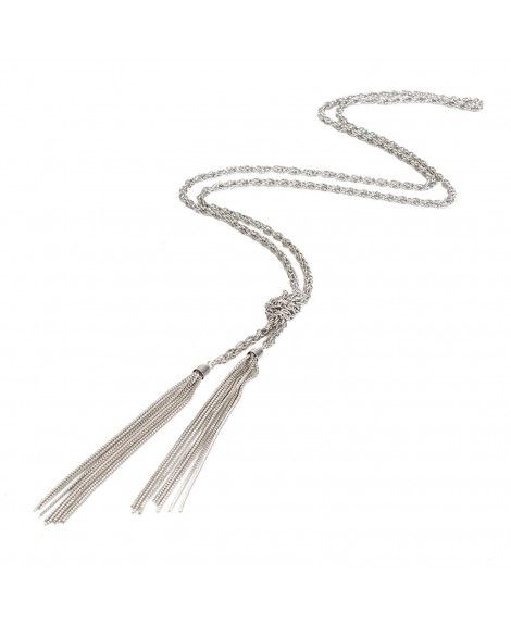 Lariatneck Long Tassel Necklace Y Shaped Adjustable Knot Chain Tassel  Pendant for Women